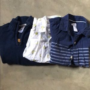 Carters 4T short sleeve button downs and a 3/4 zip